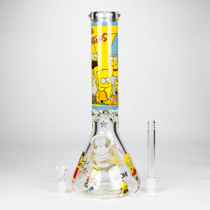 14" Yellow Family Cartoon 9 mm glass bongs [PIP789]_4