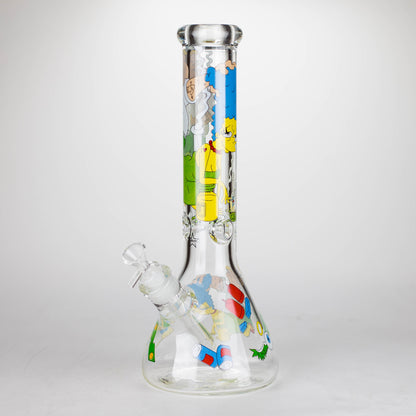 14" Yellow Family Cartoon 9 mm glass bongs [PIP789]_5