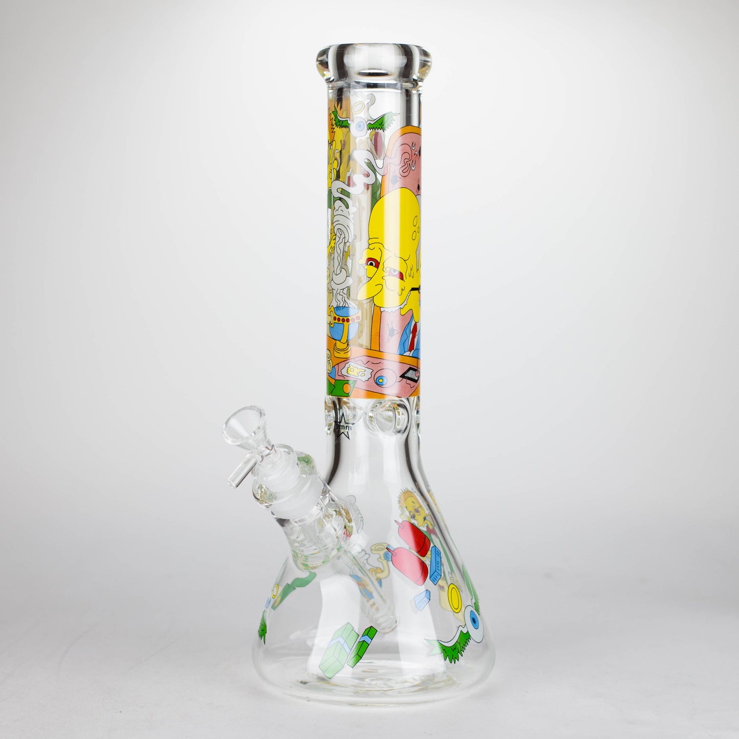 14" Yellow Family Cartoon 9 mm glass bongs [PIP789]_6