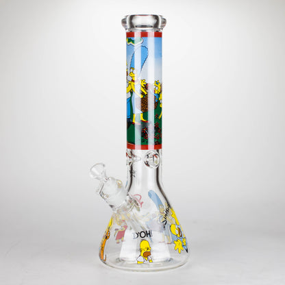 14" Yellow Family Cartoon 9 mm glass bongs [PIP789]_7