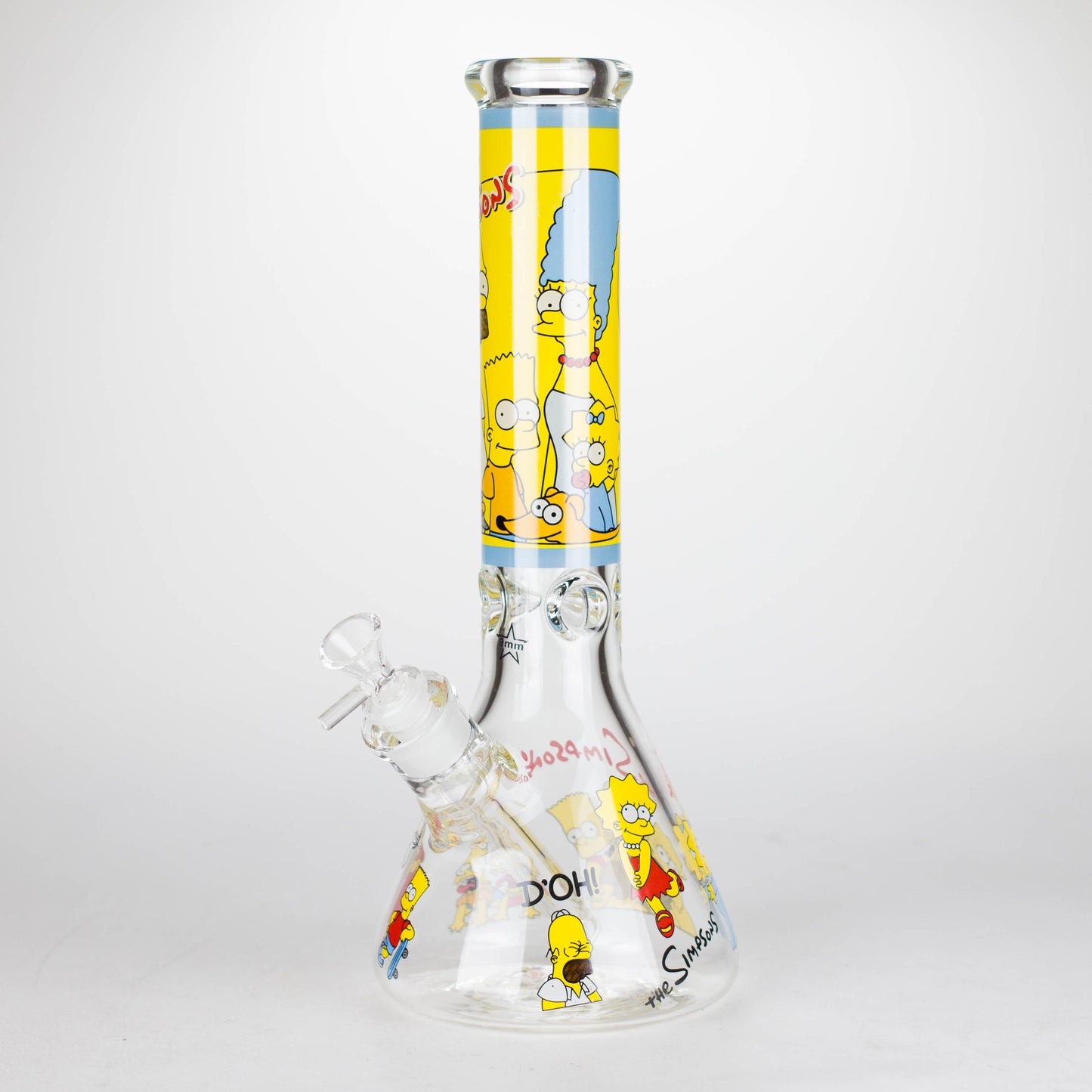 14" Yellow Family Cartoon 9 mm glass bongs [PIP789]_8