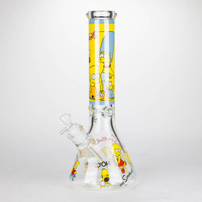 14" Yellow Family Cartoon 9 mm glass bongs [PIP789]_8