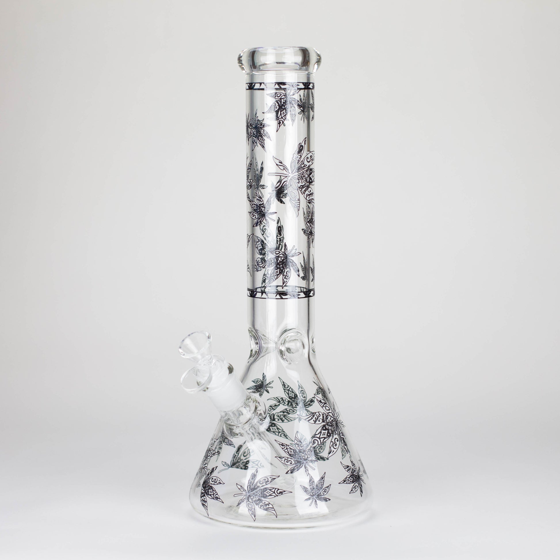 Karma | 14" Leaf Beaker Glow in the dark Glass Bong_0