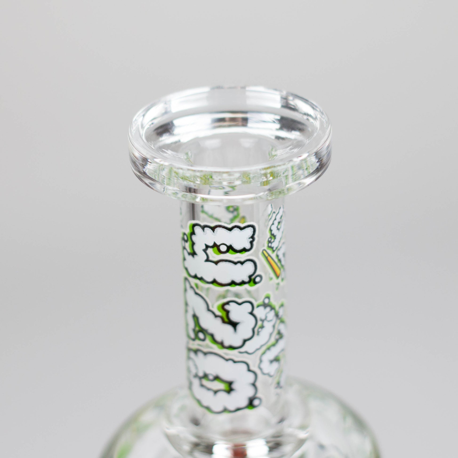 7" Color accented Glass Bong With Perc- 420 Special Edition_4