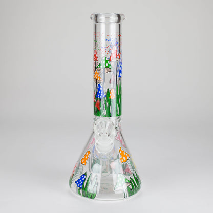 10" Glow in the dark Glass Bong With  Mushroom Design_3