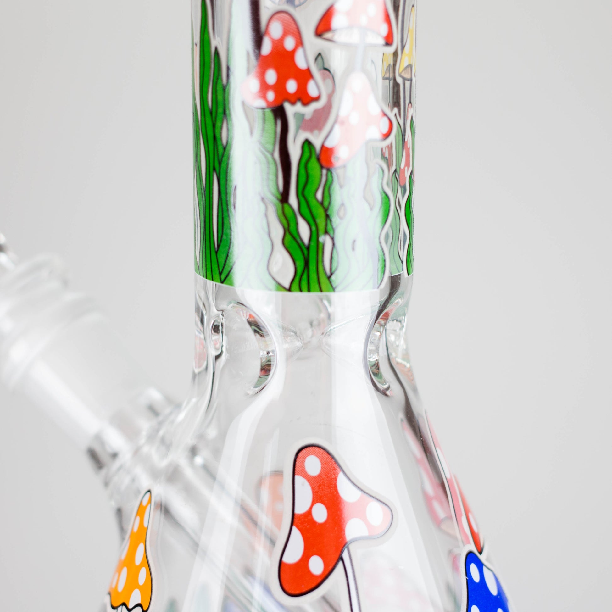 10" Glow in the dark Glass Bong With  Mushroom Design_4