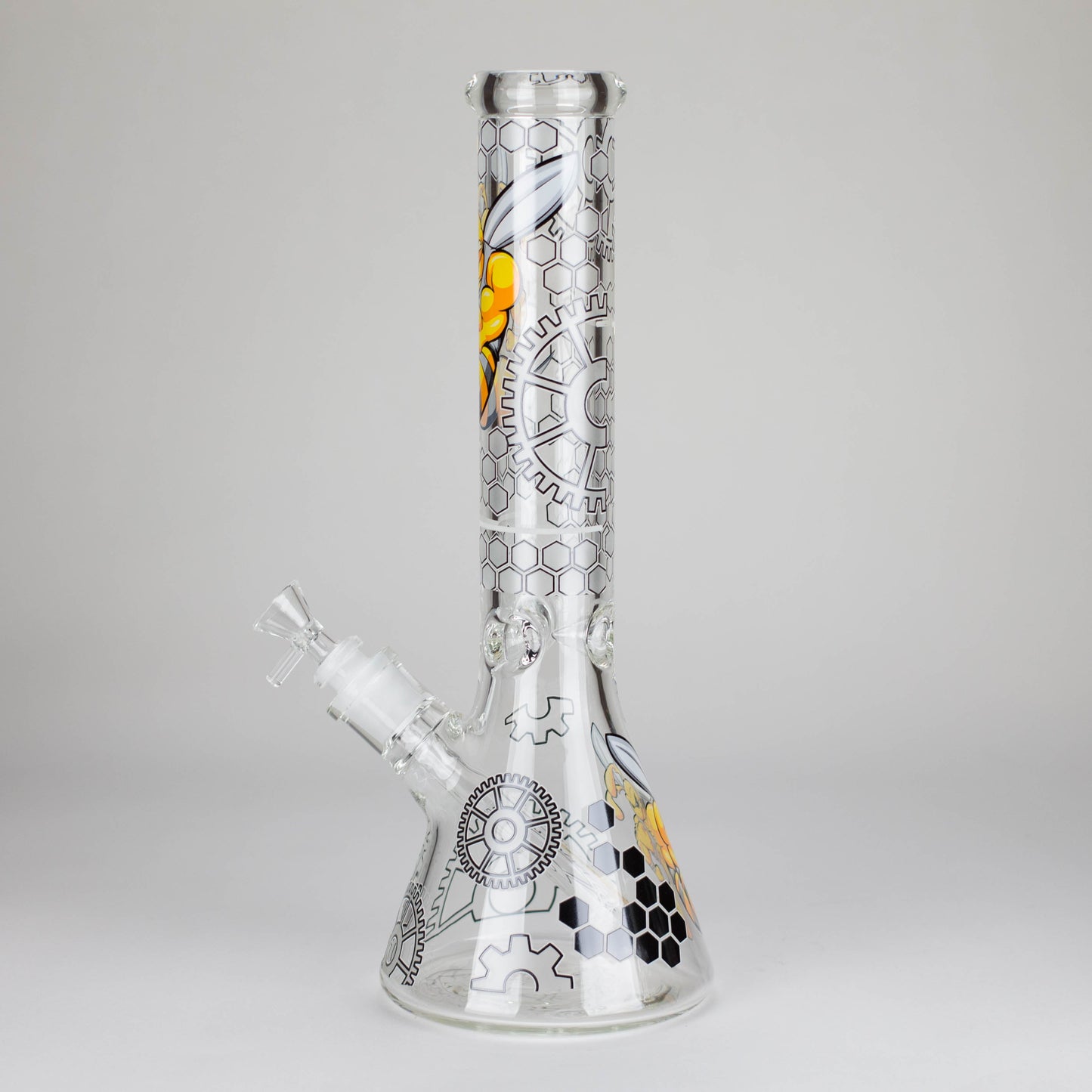 14" 7 mm Glass Bong With Cartoon Bee Design_3